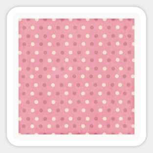 Retro Pattern Neck Gator Pink Polka Dot Sticker